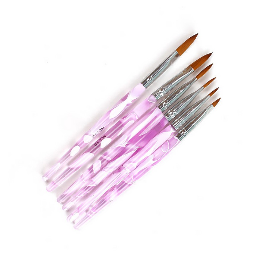 Crystal Handle Nail Art Brush Set