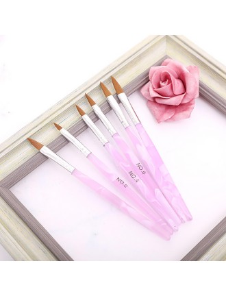 Crystal Handle Nail Art Brush Set