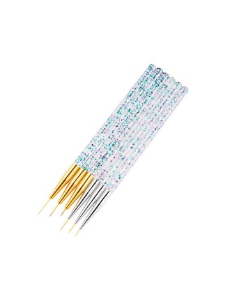 Glitter Handle Nail Art Brush Set