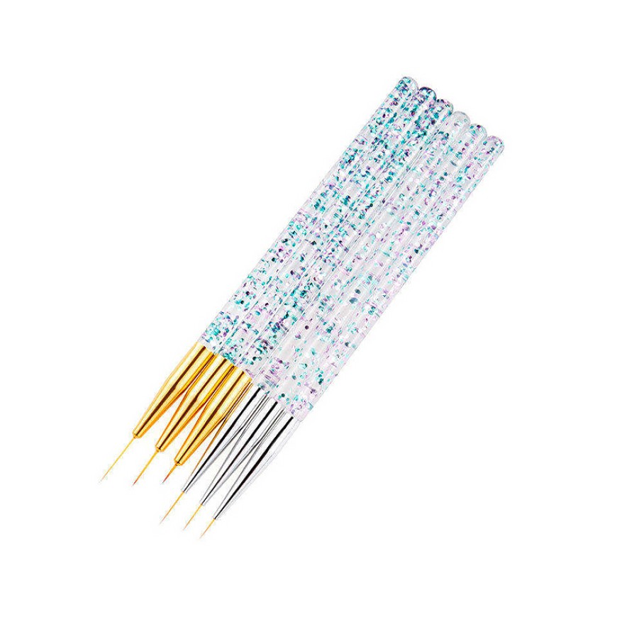 Glitter Handle Nail Art Brush Set