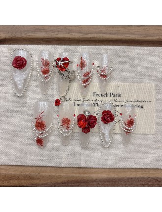 3D Rose Embossed Nail Art