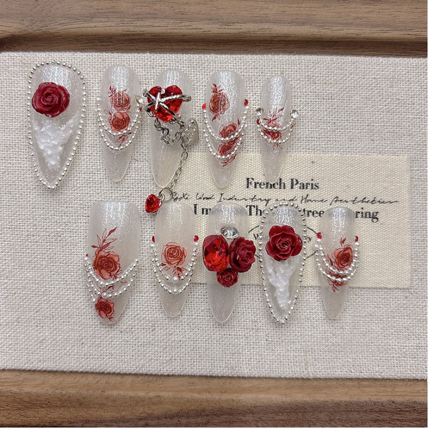 3D Rose Embossed Nail Art