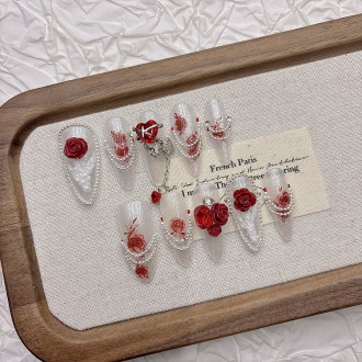 3D Rose Embossed Nail Art