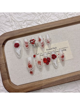 3D Rose Embossed Nail Art