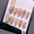 High-End Peony Relief Nail Art