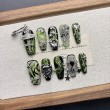 Green Heavy-Duty Embossed Nail Art