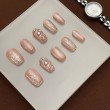Pink Rhinestone Nail Art