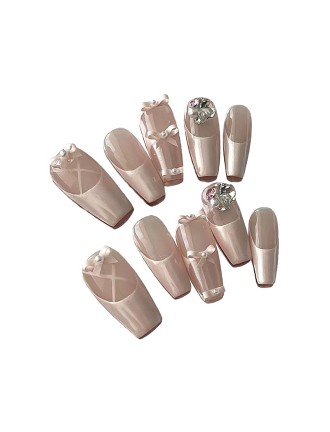 Ballet Shoe Rhinestone Nail Art