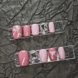 Adorable Bow and Rhinestone Nail Art