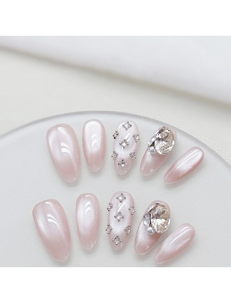 Heavy Duty Rhinestone Cat Eye Nail Art