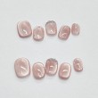 Pink Cat Eye Rhinestone Nail Art