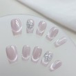 Rhinestone Butterfly Cat-Eye Nail Art