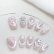 Rhinestone Butterfly Cat-Eye Nail Art