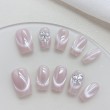 Rhinestone Butterfly Cat-Eye Nail Art