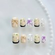 Hand-painted Bow French Manicure