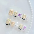 Hand-painted Bow French Manicure