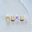 Hand-painted Bow French Manicure