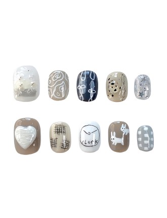 Hand-painted Graffiti Nail Art