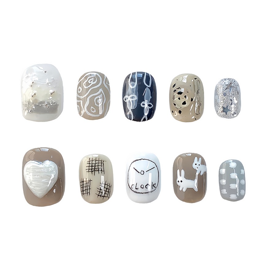 Hand-painted Graffiti Nail Art