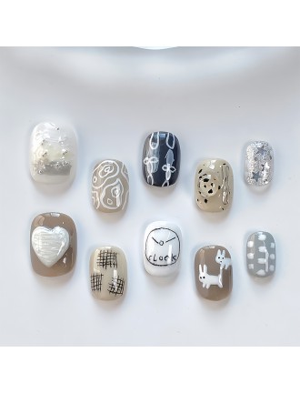 Hand-painted Graffiti Nail Art