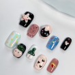Hand-painted 3D Nail Art