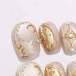 Hand-painted Star and Moon Nail Art