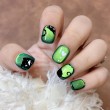 Hand-painted Cat Eye Nail Art
