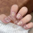 Golden Kitty Hand-Painted Nail Art