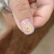 Golden Kitty Hand-Painted Nail Art