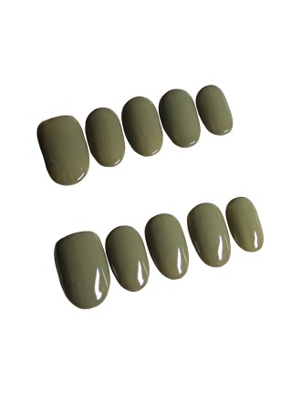 Olive Green Nail Art