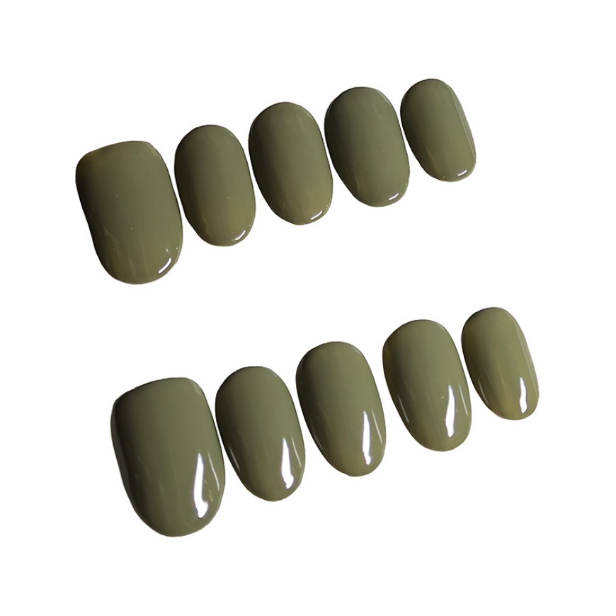 Olive Green Nail Art