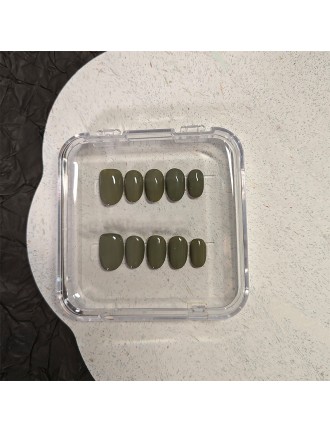 Olive Green Nail Art