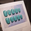 Blue-Green Nail Art