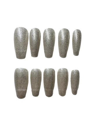 Silver Glitter Nail Art