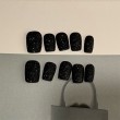 Black Matte Textured Nail Art