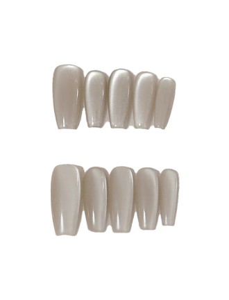 Minimalist Solid Color Cat Eye Nail Art