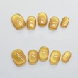 Short Gold Cat-Eye Wearable Nails