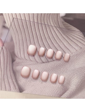 Pink Matte Cat-Eye Nail Art