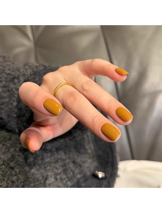 Yellow Handmade Nail Tips