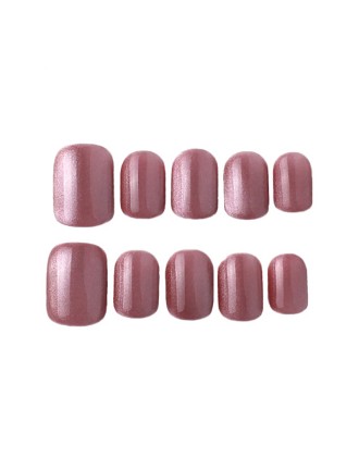 Pink Cat-Eye Nail Art