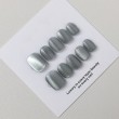 Silver Gray Cat Eye Nail Art