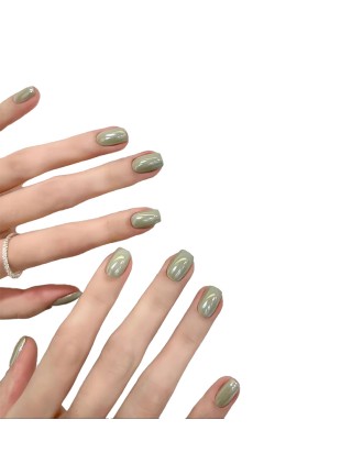 Matcha Green Aurora Nail Art