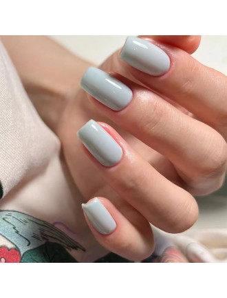 Light Blue Handmade Nail Art
