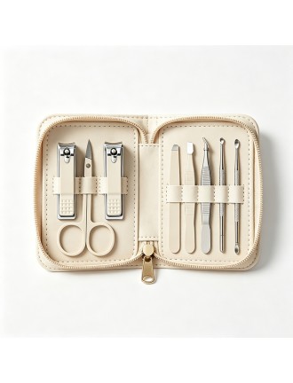 Professional Portable Nail Care Set with Premium PU Case for Home & Salon