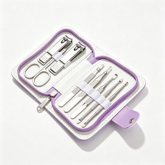 Portable Professional Nail Care Set with Color-Matching PU Case