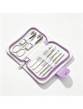 Portable Professional Nail Care Set with Color-Matching PU Case