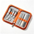 All-in-One Nail Care Set with Vibrant Orange PU Case for Salon & Home